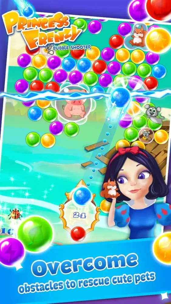 Tangkapan layar Princess Frenzy - Pop Bubble Shooter Blast Game