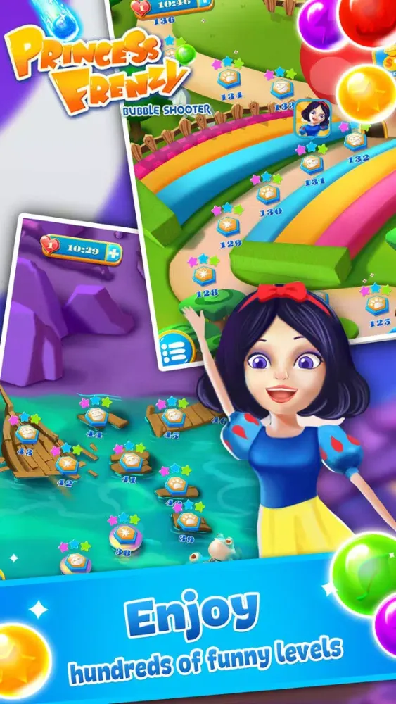 Tangkapan layar Princess Frenzy - Pop Bubble Shooter Blast Game