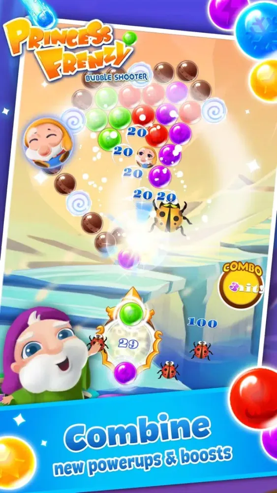 Tangkapan layar Princess Frenzy - Pop Bubble Shooter Blast Game