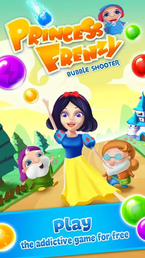 Tangkapan layar Princess Frenzy - Pop Bubble Shooter Blast Game