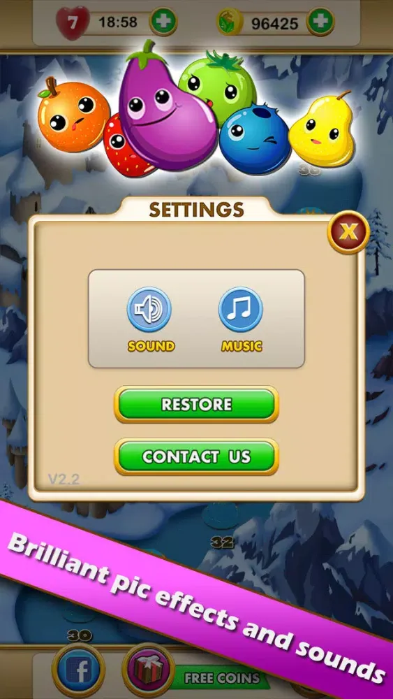 Captures d'écran de Fruit Legends™ - Free match-3 splash game(200+ levels)!