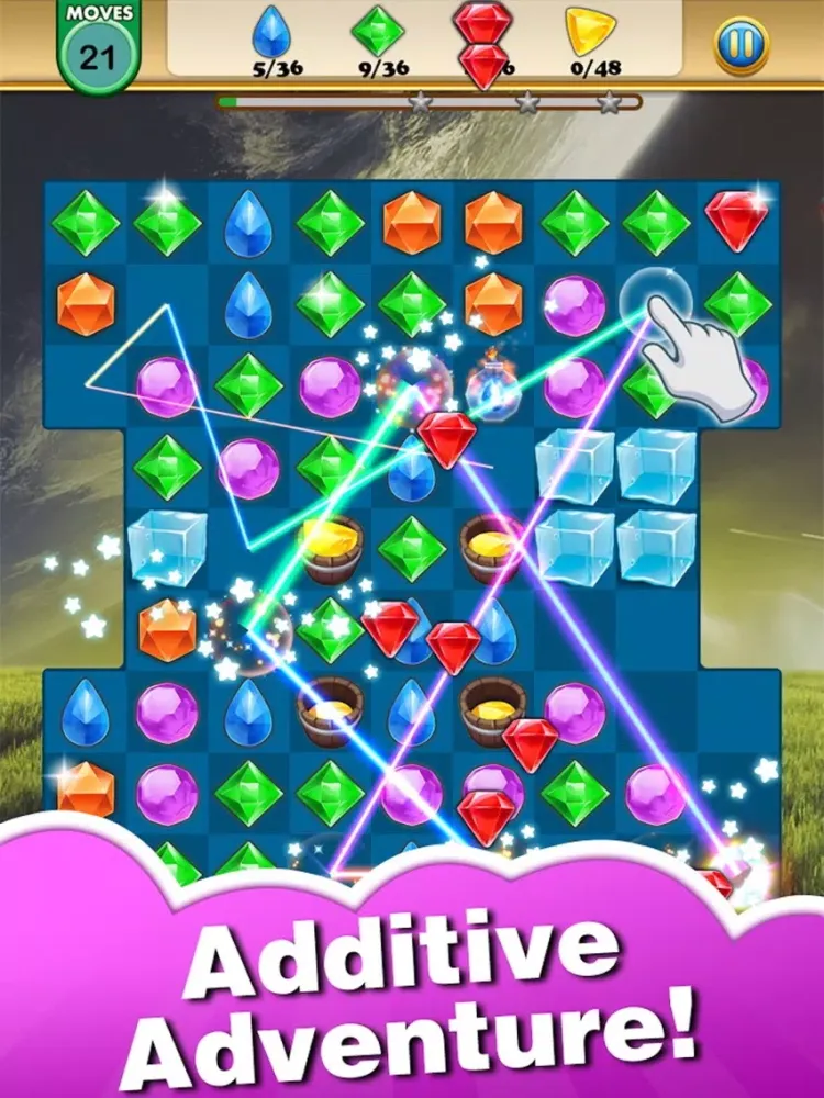 Tangkapan layar Jewel Heroes King - dash up charm geometry gems iPad 
