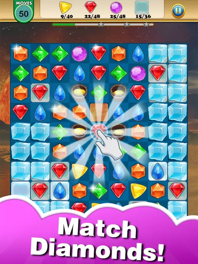 Tangkapan layar Jewel Heroes King - dash up charm geometry gems iPad 