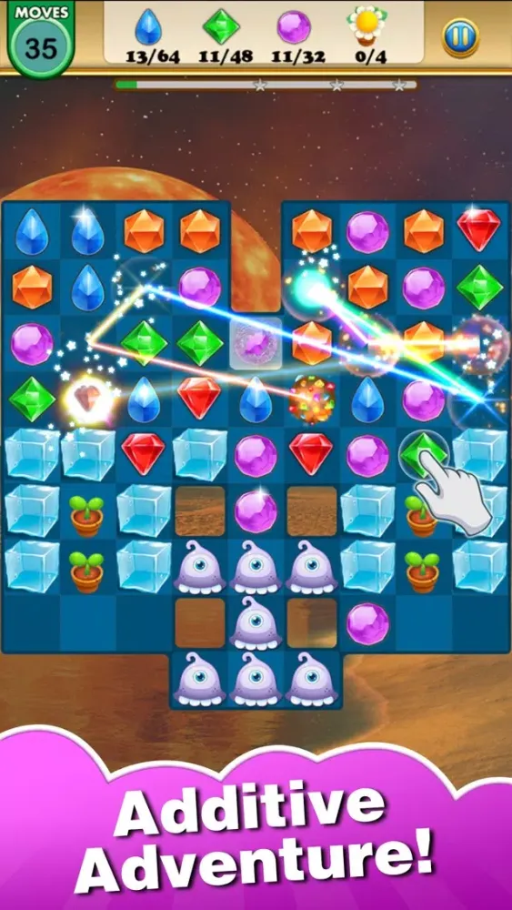 Tangkapan layar Jewel Heroes King - dash up charm geometry gems
