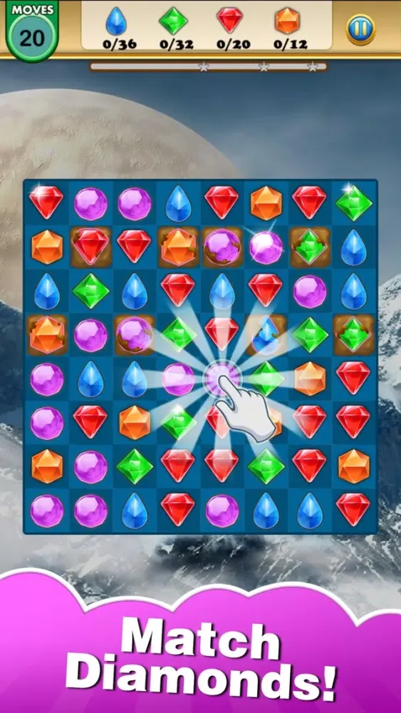Tangkapan layar Jewel Heroes King - dash up charm geometry gems