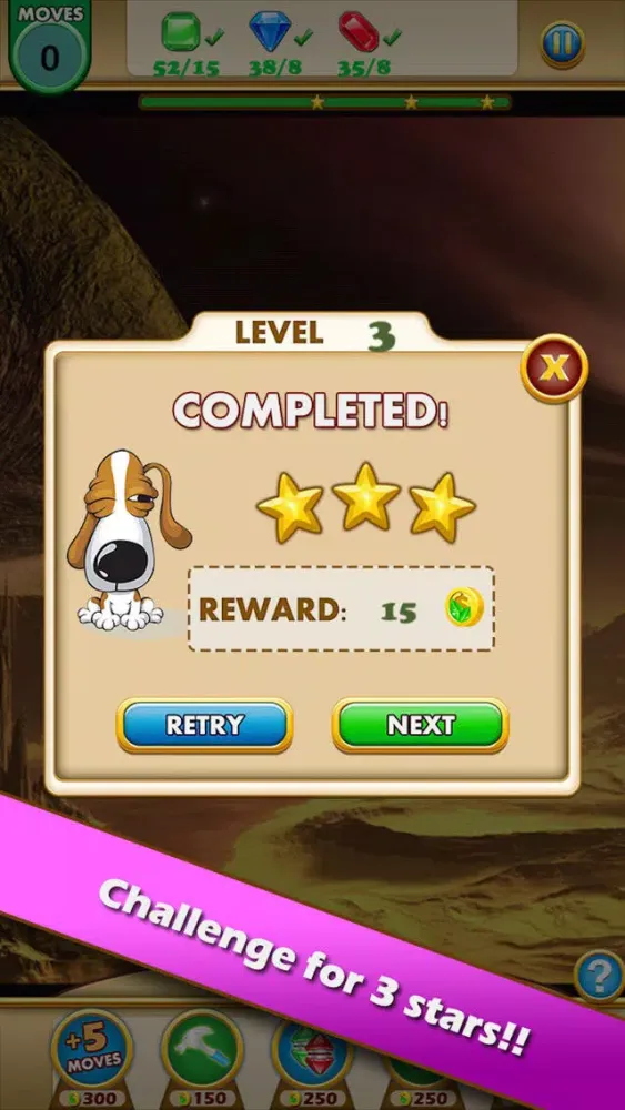 Tangkapan layar Jewel Heroes King - dash up charm geometry gems