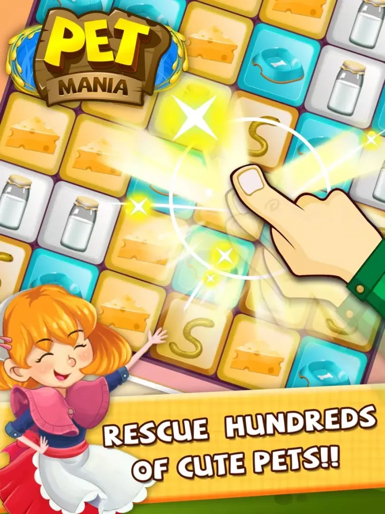 Pet Mania™ :Match cookie to rescue animal iPad  स्क्रीनशॉट