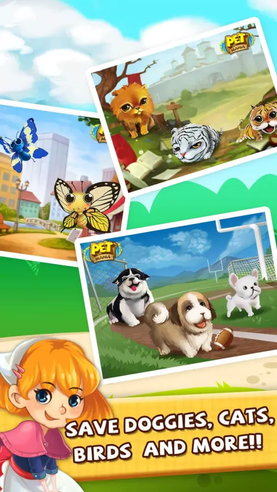 Pet Mania™ :Match cookie to rescue animal स्क्रीनशॉट