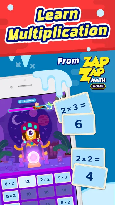 Capturas de tela do Multiplication Flash Cards App