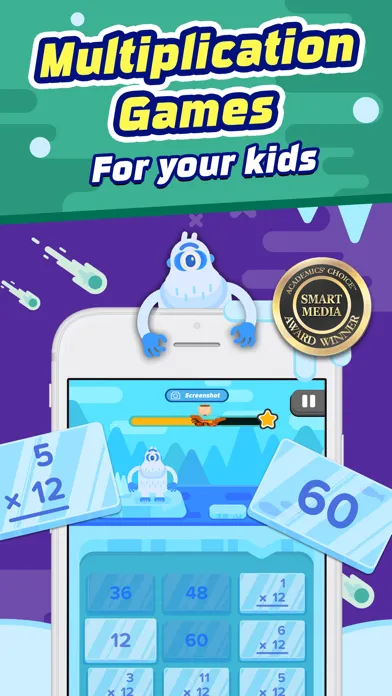 Capturas de tela do Multiplication Flash Cards App