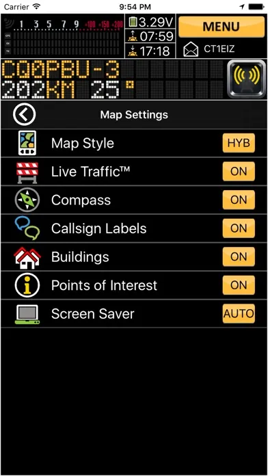 APRS pro Deluxe Ekran Görüntüleri