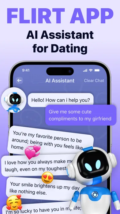 Capturas de pantalla de AI Flirt Text Assistant App