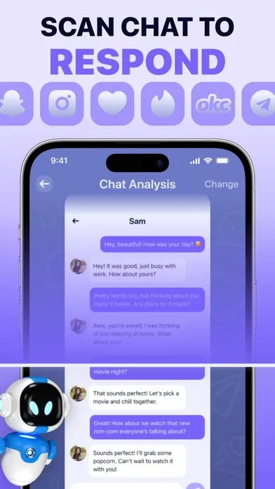 Capturas de pantalla de AI Flirt Text Assistant App