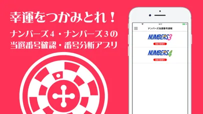 صور ナンバーズ３・４当選番号通知アプリ