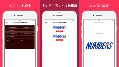 صور ナンバーズ３・４当選番号通知アプリ