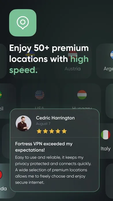 ภาพหน้าจอของ Fortress VPN