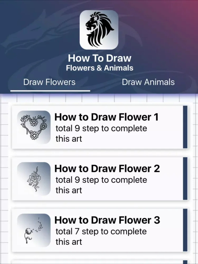 Скриншоты How To Draw Animals & Flowers iPad 