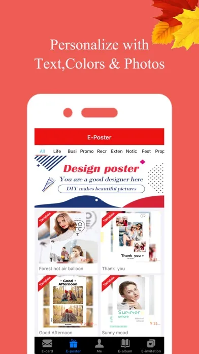 Greeting card-poster creator سکرین شاٹس
