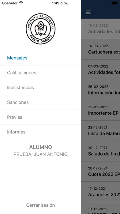Captures d'écran de Com Digital Cristo Obrero