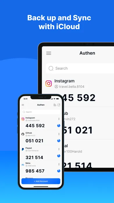 Authen:2FA Authentication App 스크린샷