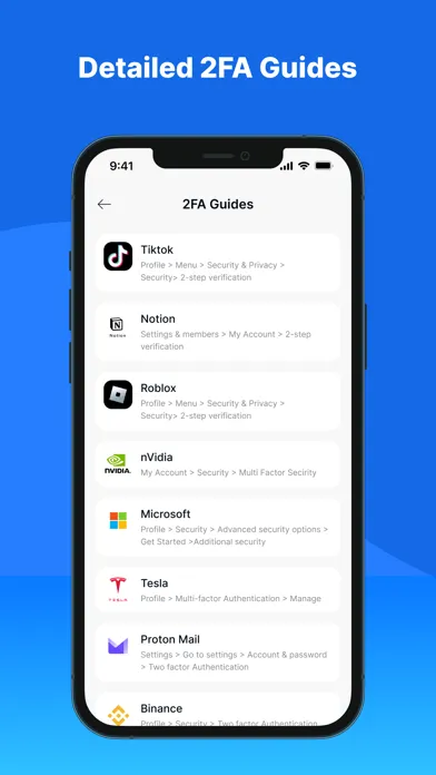 Authen:2FA Authentication App 스크린샷