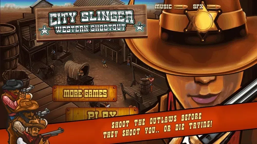 City Slinger Western Shootout - Cowboys & Outlaws Gun Fight FREE Ekran Görüntüleri
