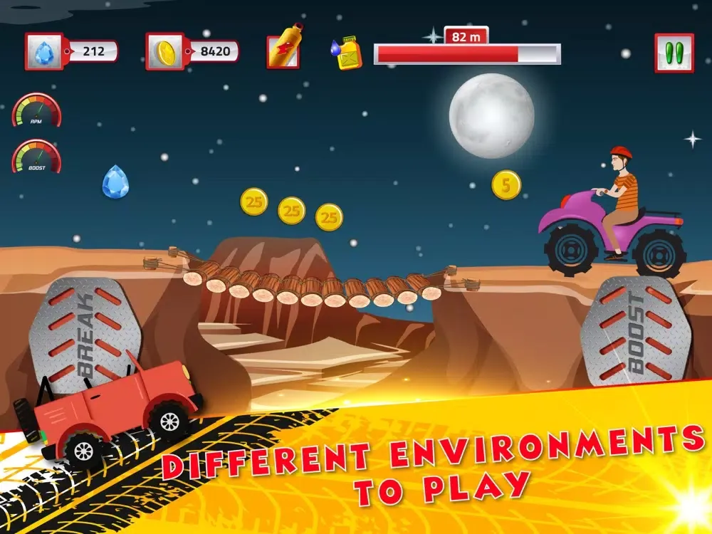 Ảnh chụp màn hình của Hill Climb Race iPad 