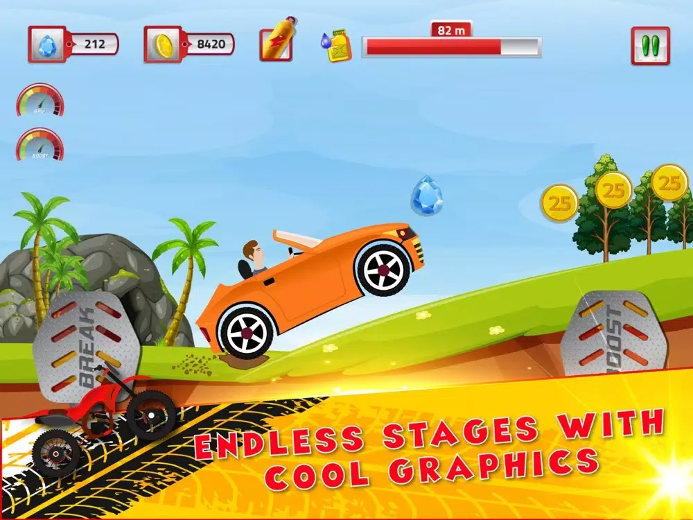 Ảnh chụp màn hình của Hill Climb Race iPad 