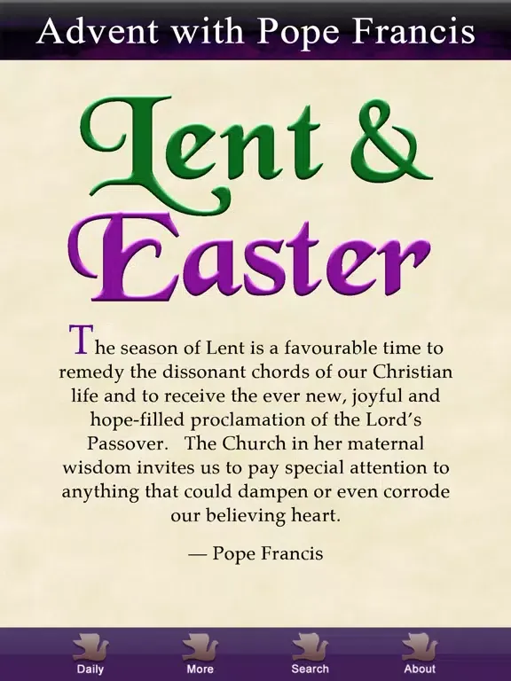 Capturas de tela do Lent-Easter with Pope Francis iPad 