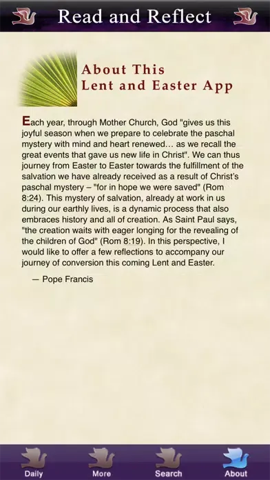 Capturas de tela do Lent-Easter with Pope Francis