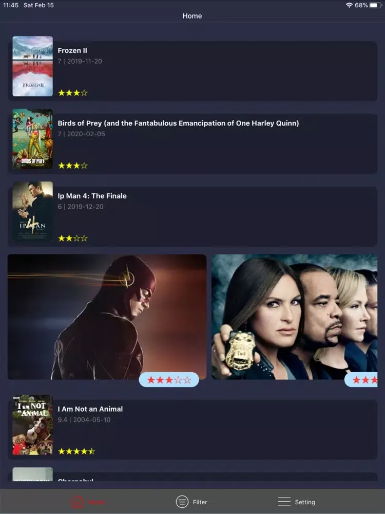 ภาพหน้าจอของ Time Movies - Cinema for Track iPad 