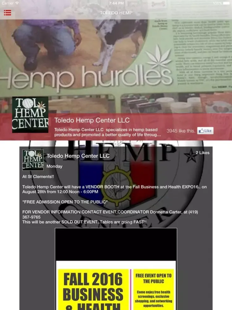 Zrzuty ekranu Toledo Hemp iPad 