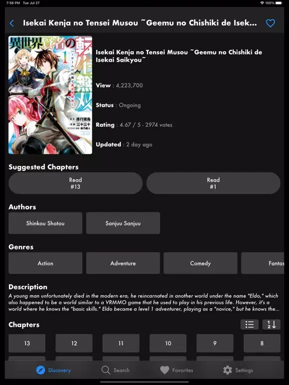 Capturas de tela do Manga Monster - Manga Reader iPad 