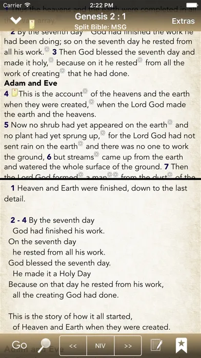 BibleScope: NIV, Message, ERV سکرین شاٹس