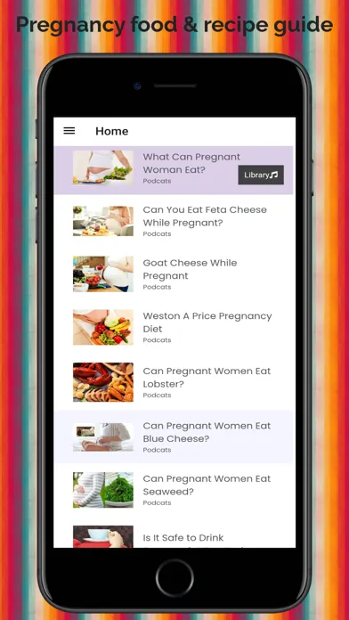 Screenshot di Pregnancy food & recipe guide