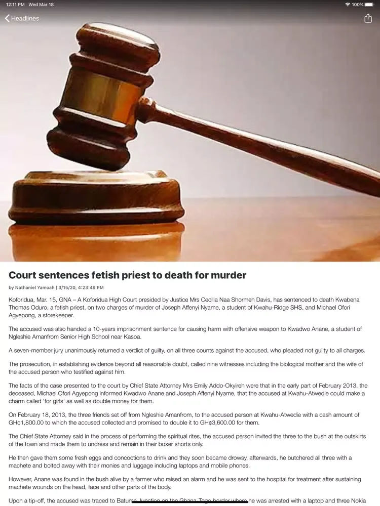 Скриншоты Ghana Justice App iPad 