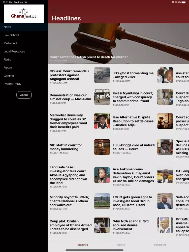 Скриншоты Ghana Justice App iPad 
