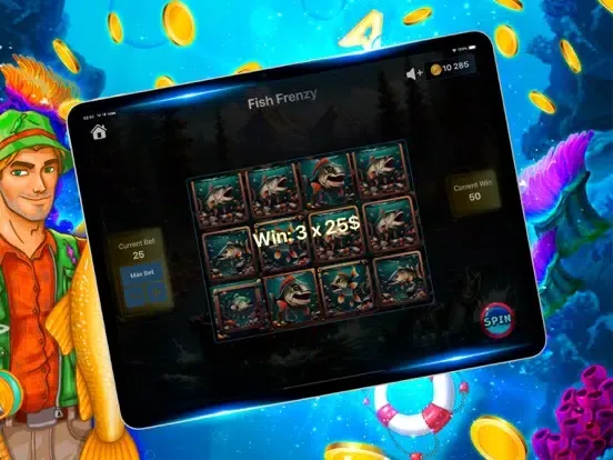 Capturas de tela do Fishin' Frenzy Games&Quizes iPad 