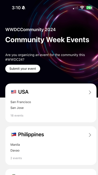 Tangkapan layar Community Week #WWDC24