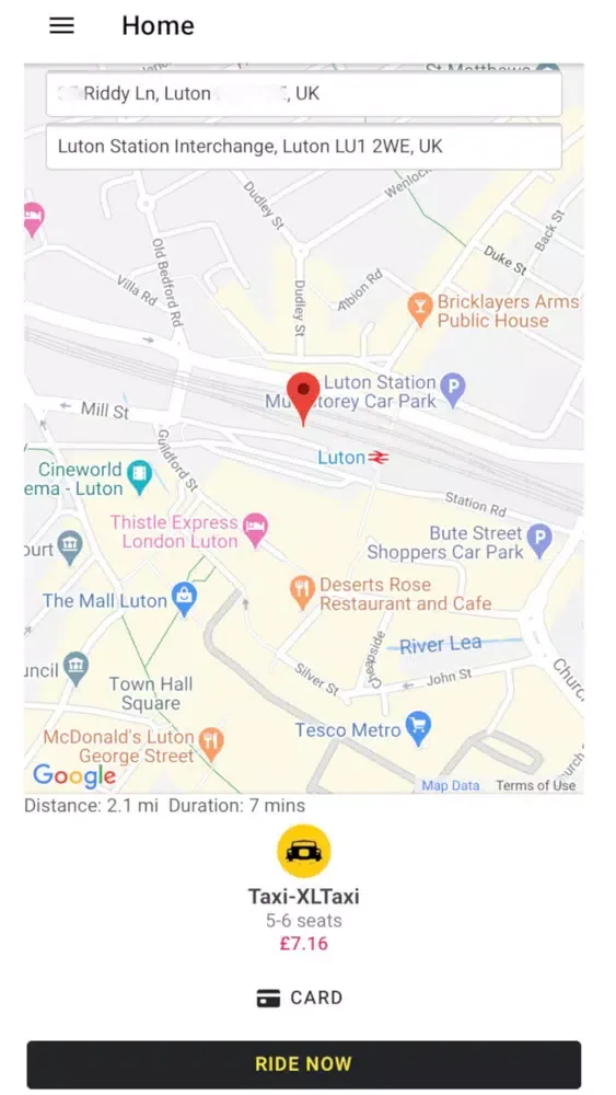 Zrzuty ekranu Go Taxi App