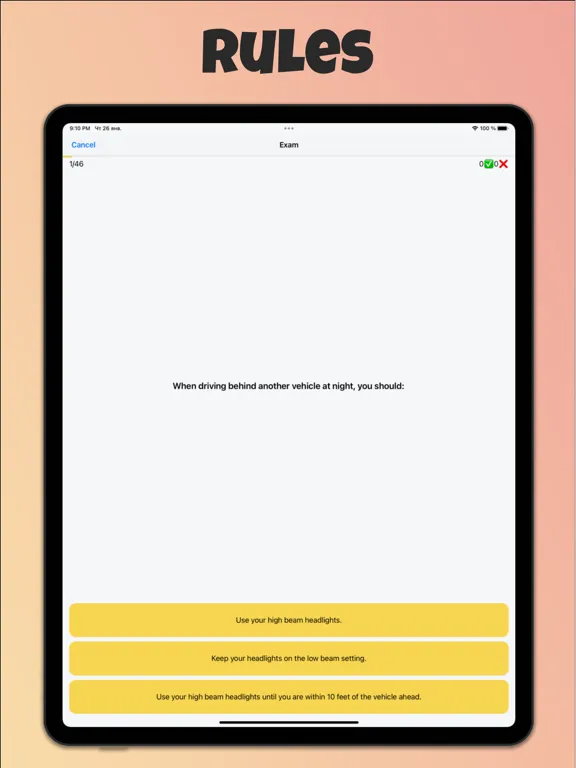 Screenshot di 2024 New Jersey DMV Test iPad 