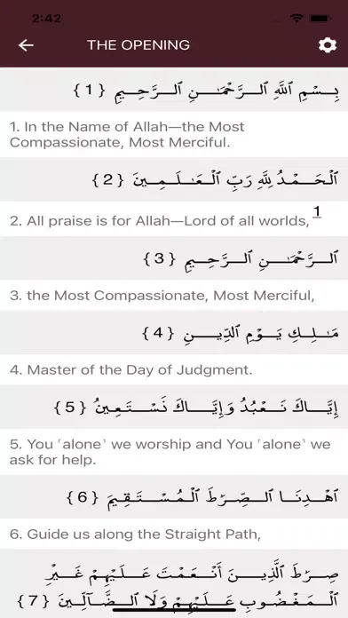 Zrzuty ekranu The Clear Quran