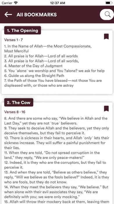 Zrzuty ekranu The Clear Quran