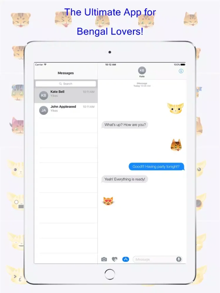 BengalMoji - Bengal Cat Emojis Keyboard iPad  سکرین شاٹس