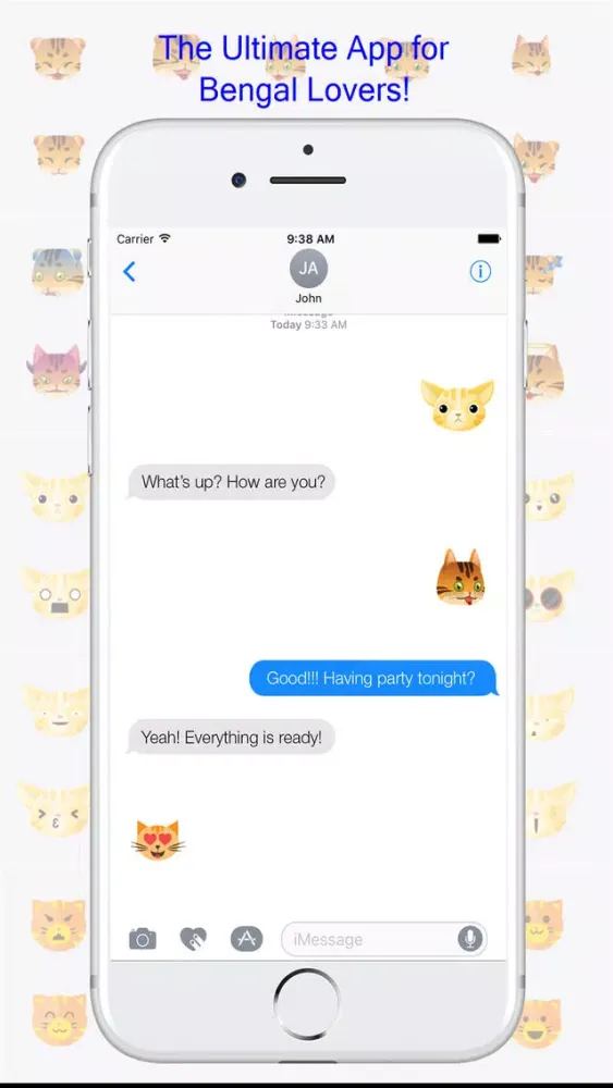 BengalMoji - Bengal Cat Emojis Keyboard سکرین شاٹس