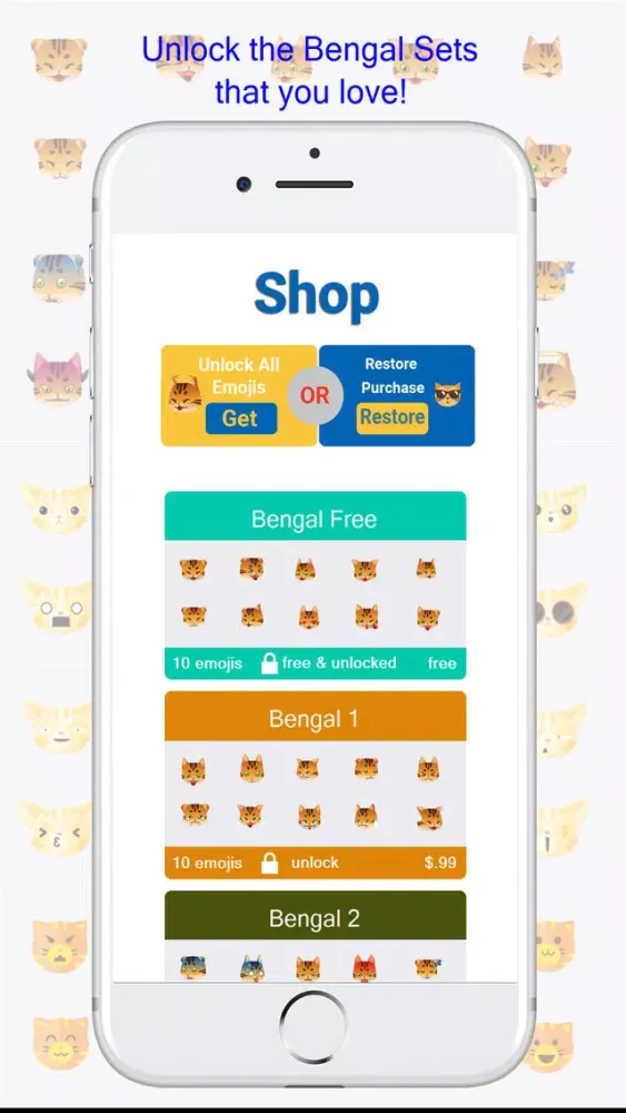 BengalMoji - Bengal Cat Emojis Keyboard سکرین شاٹس