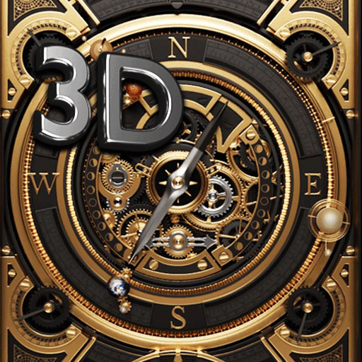 3D Compass Wallpaper Keyboard