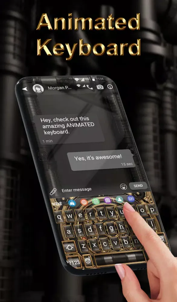 3D Compass Wallpaper Keyboard سکرین شاٹس