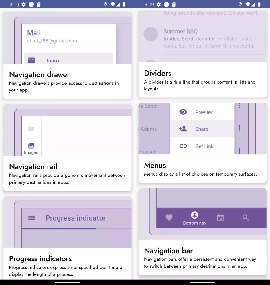 Tangkapan skrin Compose Material Theme