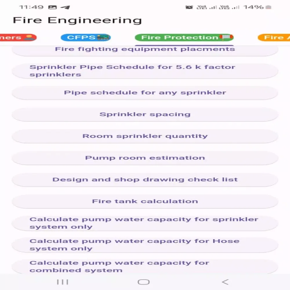 Ảnh chụp màn hình của NFPA CFPS Fire protection